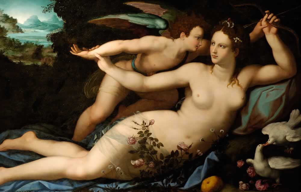 VENUS Y CUPIDO - Alessandro Allori