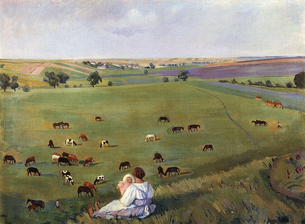 EN LA PRADERA, de Zinaide Serebriakova