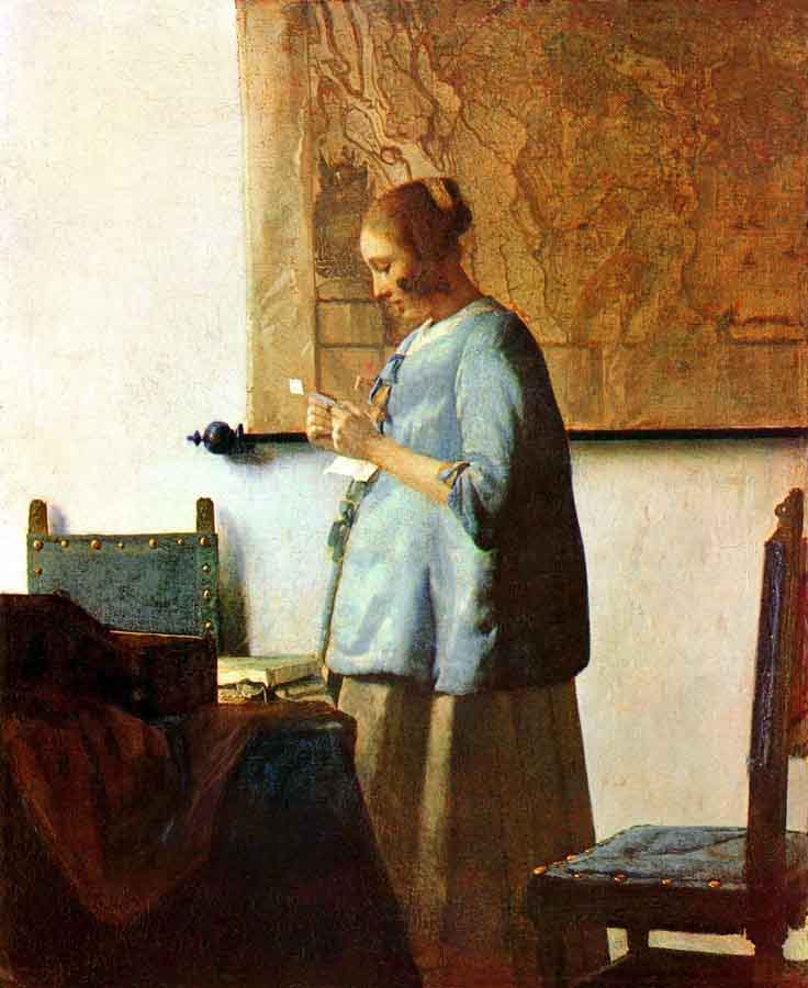 MUJER LEYENDO UNA CARTA - Johannes Vermeer