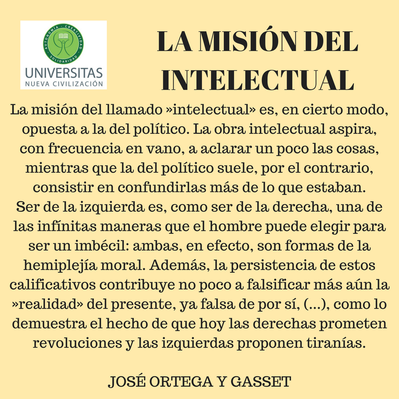 La misión del intelectual