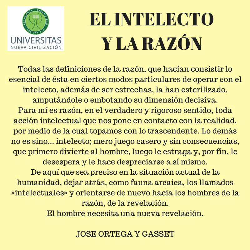 El intelecto y la razón