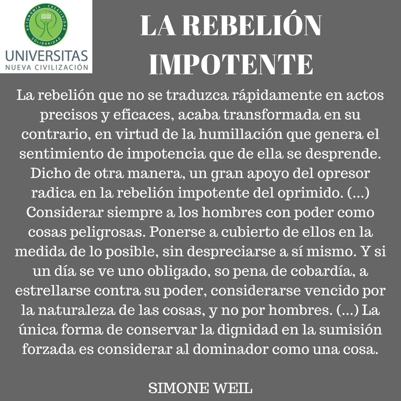 La rebelión impotente.