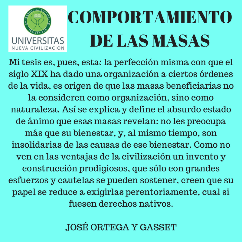 Comportamiento de las masas