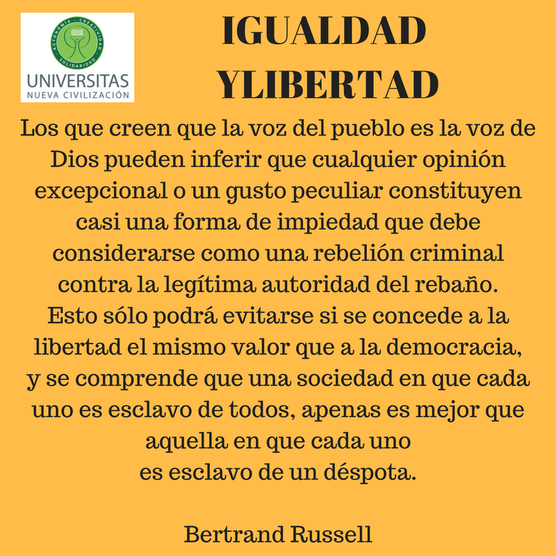 Igualdad y libertad