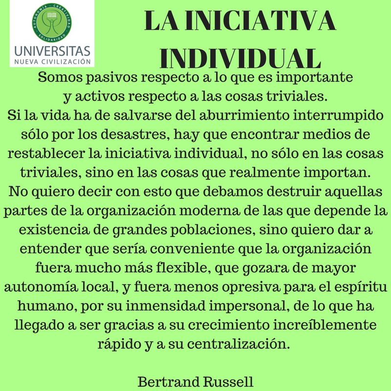 La iniciativa individual