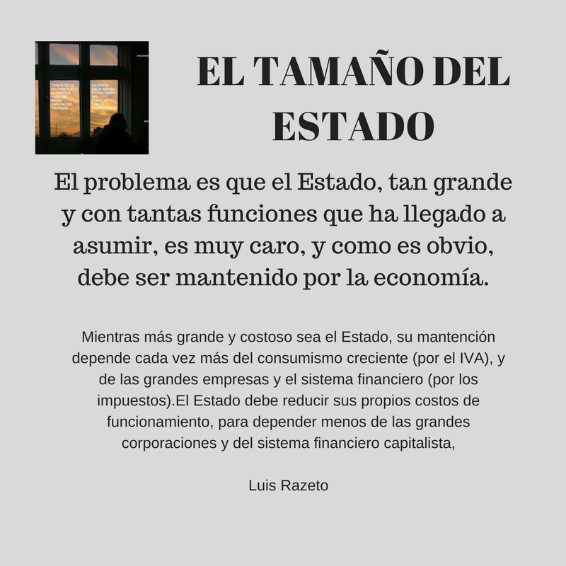 El tamaño del estado