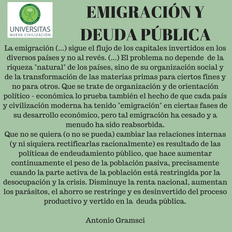 Emigración y deuda pública