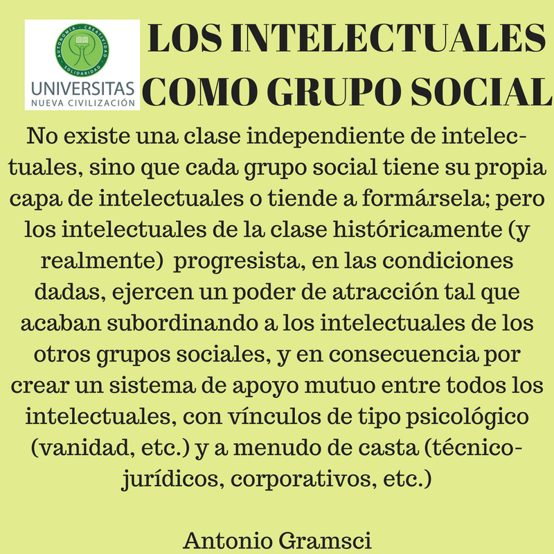 Los intelectuales como grupo social