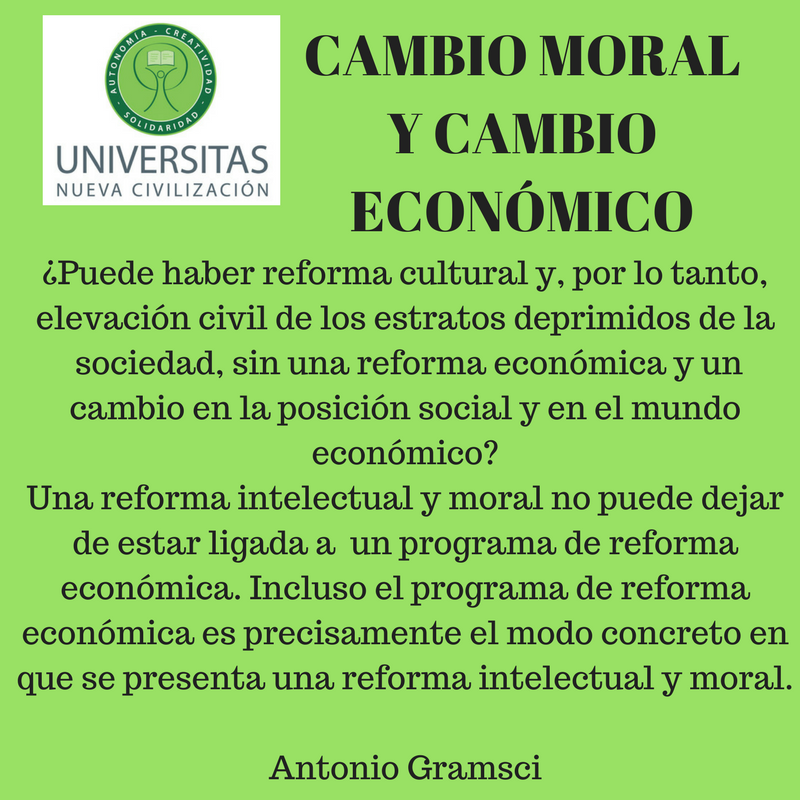Reforma moral y reforma económica