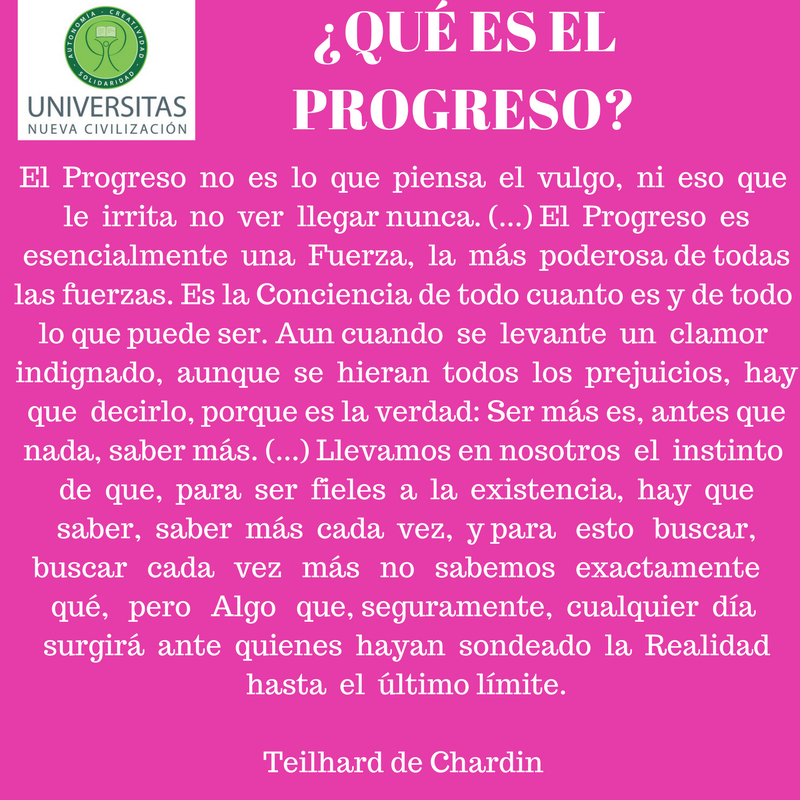 ¿Qué es el progreso?