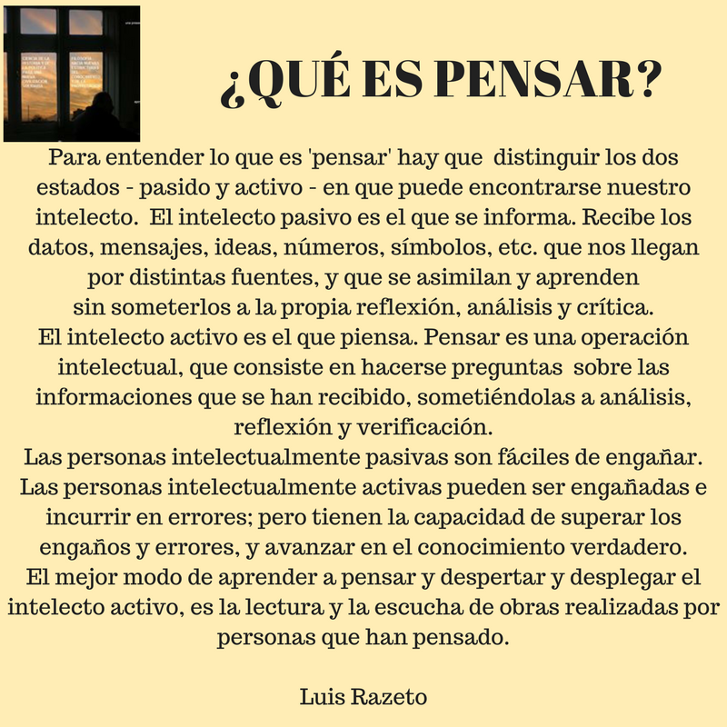 ¿Qué es pensar?