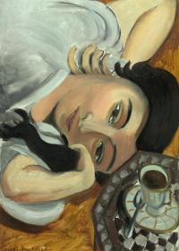 Henri Matisse, Lorette with a cup of coffee