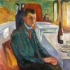 AUTORRETRATO CON UNA BOTELLA DE VINO - Edward Munch