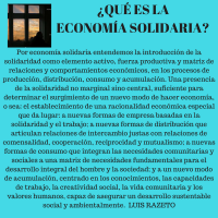 ¿Qué es la economía solidaria?