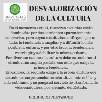 Desvalorización de la cultura