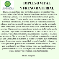 Impulso vital y freno material