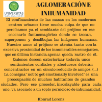 Aglomeración e inhumanidad