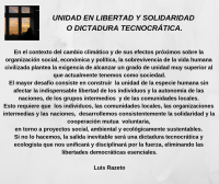 Unidad en libertad y solidaridad